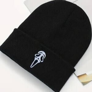 Scream Beanie Ghost Mask Cold Weather Winter Hat Halloween Birthday Gift - NEW!!